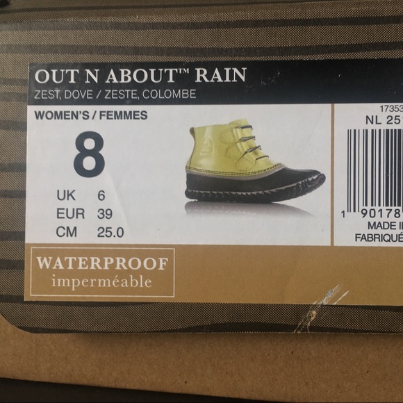 Sorel “Out n About Rain” leather ankle boots. Sz 8 - Picture 6 of 8